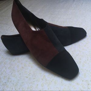 Vintage Suede Yves Saint Laurent Color Block Flats